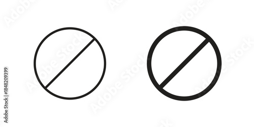 Forbidden icons. Minimal logo design element, vector illustration.