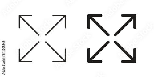 Full size icons. Minimal logo design element, vector illustration.