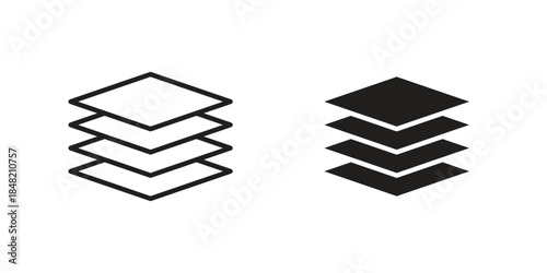Layers icons. Minimal logo design element, vector illustration.