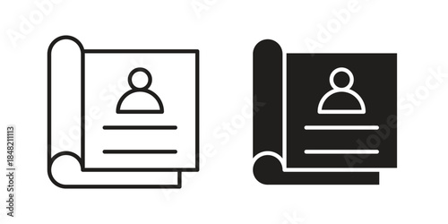 Magazines icons. Minimal logo design element, vector illustration.