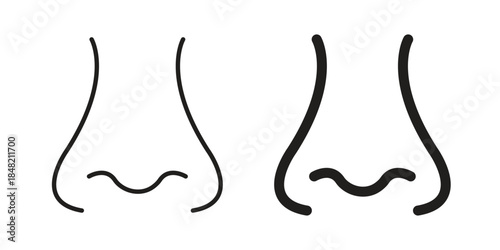 Nose icons. Minimal logo design element, vector illustration.