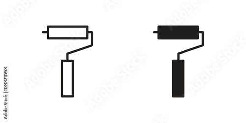 Paint icons. Minimal logo design element, vector illustration.