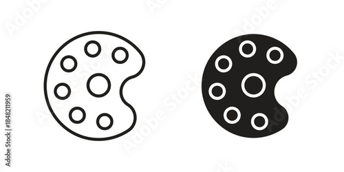 Palette icons. Minimal logo design element, vector illustration.