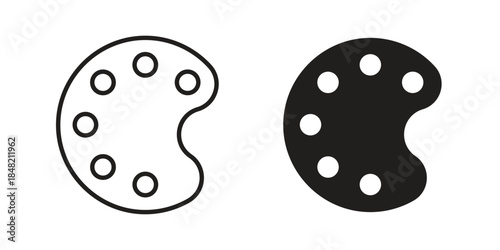 Palette icons. Minimal logo design element, vector illustration.