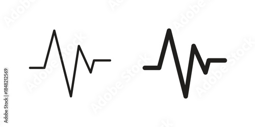 Pulse icons. Minimal logo design element, vector illustration.