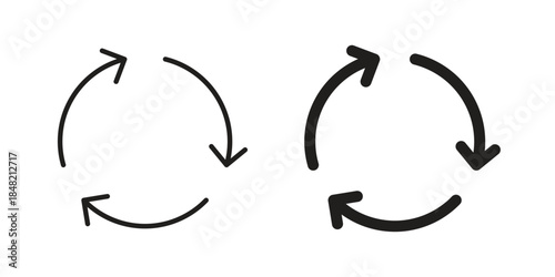 Recycle icons. Minimal logo design element, vector illustration.