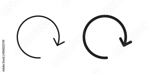 Repeat icons. Minimal logo design element, vector illustration.