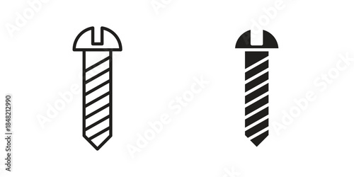 Screw icons. Minimal logo design element, vector illustration.