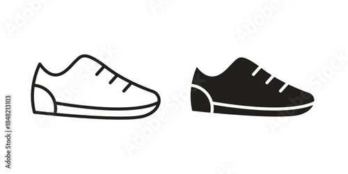 Shoes icons. Minimal logo design element, vector illustration.