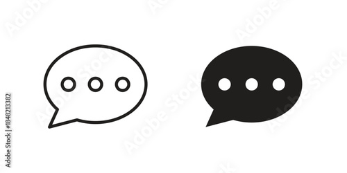 Speech bubble icons. Minimal logo design element, vector illustration.