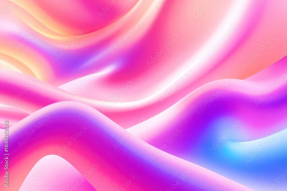 Obraz premium A colorful, flowing wave of pink, blue, and purple