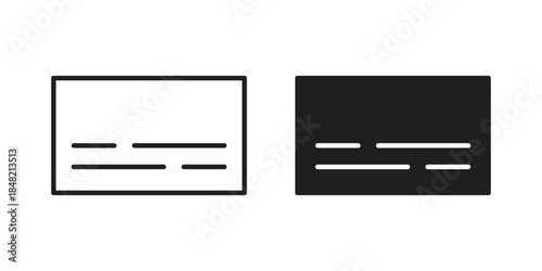 Subtitles icons. Minimal logo design element, vector illustration.