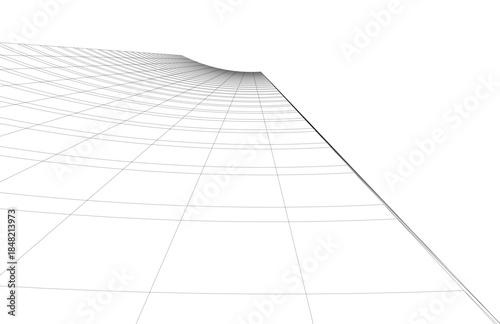 abstract buildings, architectural drawing 3d