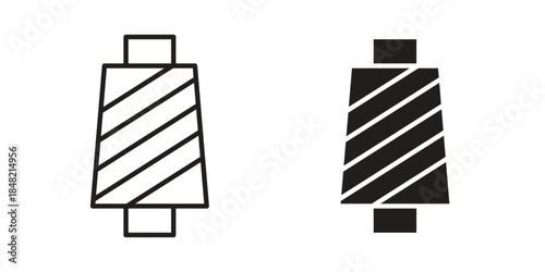 Yarn icons. Minimal logo design element, vector illustration.