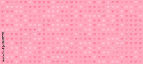 Pink heart pattern background. Seamless vector texture with romantic symbol for Valentines Day greeting card design or wedding invitation wallpaper.