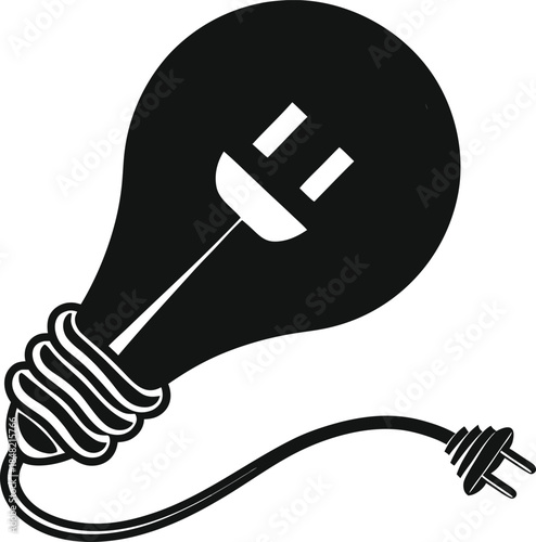 Innovative light bulb idea with electric cord and plug