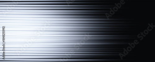 Blue and red high-speed background. Movement light trails effect on black abstract background. Wide technology banner with glowing blue and red light motion effect. Vector illustration