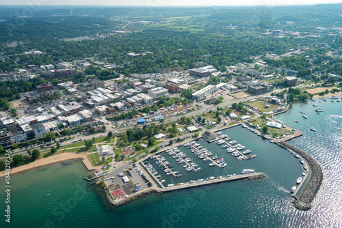 Downtown Traverse City Skyline on West Arm Grand Traverse Bay