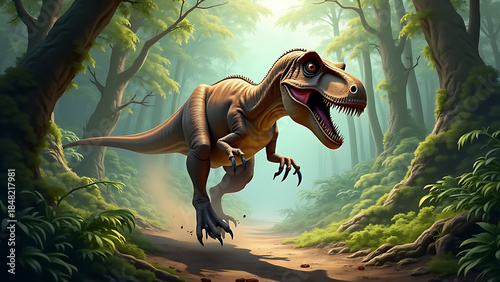 A Terrifying T-Rex dinosaur