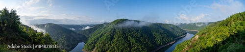 Gratte Bruyere Touristic View Point, Morning summer sunlight and Green Tree - Limousin