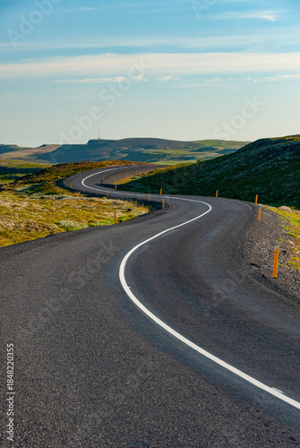 Road in highway, in Iceland,