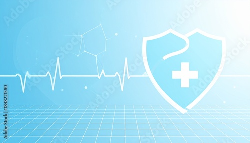 Heart and shield symbolizing health and protection