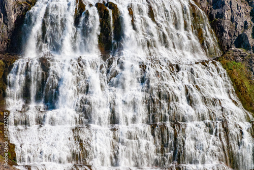 Fjallfoss, Dynjandi, famous waterfall in Westfjord, in Iceland