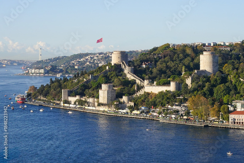 Rumelian Castle in Bosphorus Strait Coast of Istanbul, Turkiye
