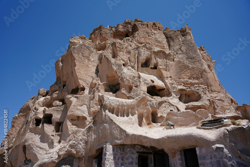 Uchisar Castle in Cappadocia, Nevsehir, Turkiye