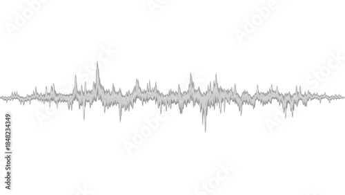 White sound wave pattern on black isolated on a transparent background waveform audio signal