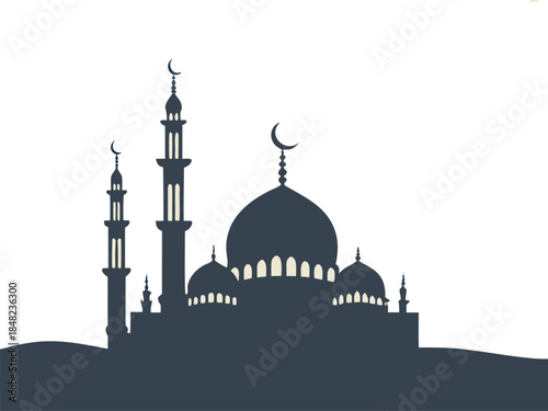 Ramadan Kareem Silhouette design for Eid day