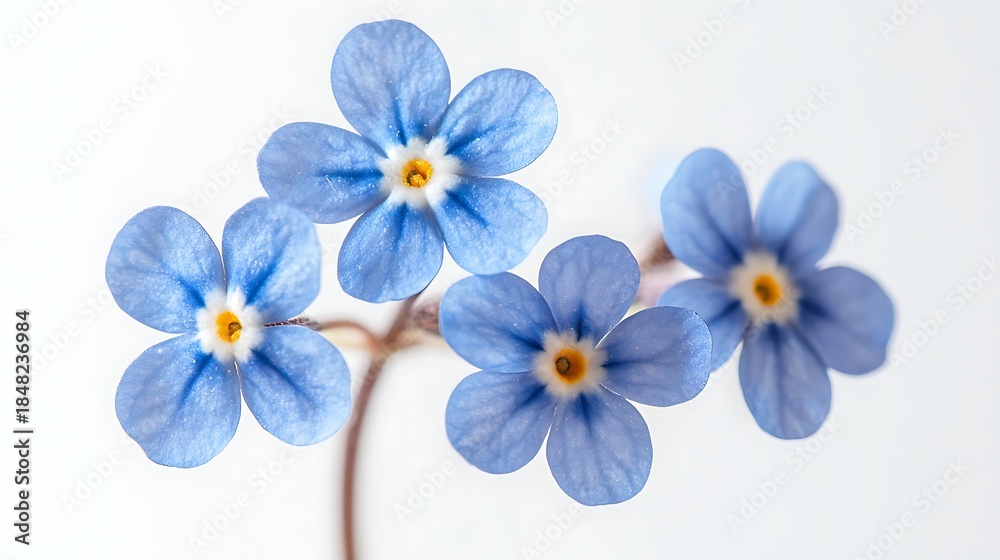 Obraz premium Macro photography showcasing blue floral petal details high resolution picture