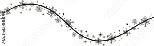 Christmas dividers set. Hand drawn ornamental winter holiday text decor border, Xmas floral underline, ornamental wedding card doodle separator with fir and holly branches. Vector isolated set