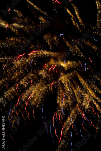 Fireworks celebrating the coming new year.