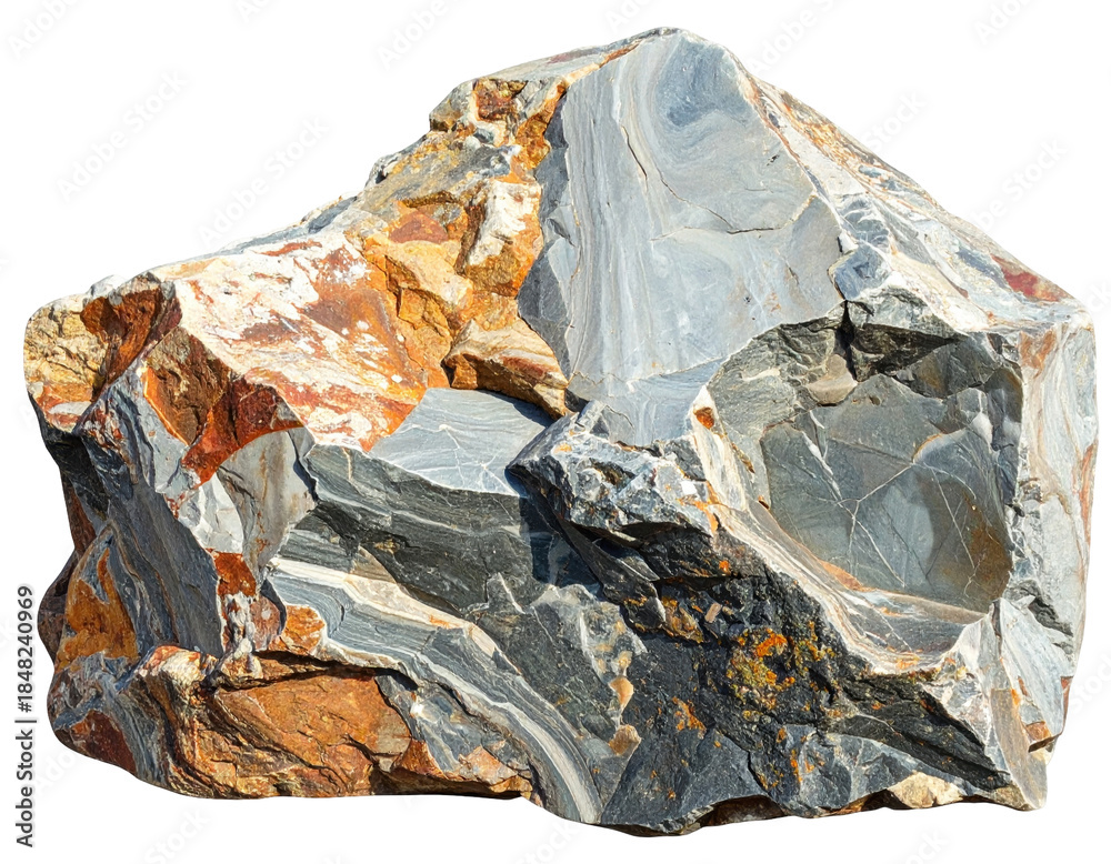 Obraz premium Close Up View of a Unique Geological Rock Formation with Distinct Colors and Textures