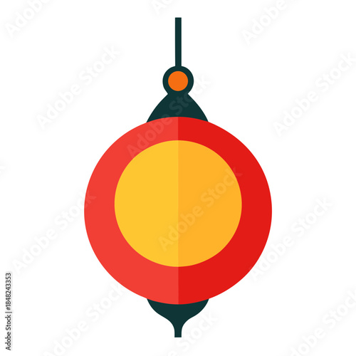 Ramadan lantern icon flat style isolated on