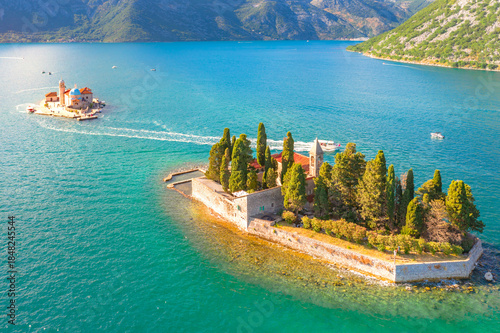 Εκτύπωση καμβά Saint George Island and Church of Our Lady of the Rocks in Perast, Montenegro