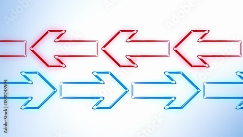 Simple Animation Arrows on White Background