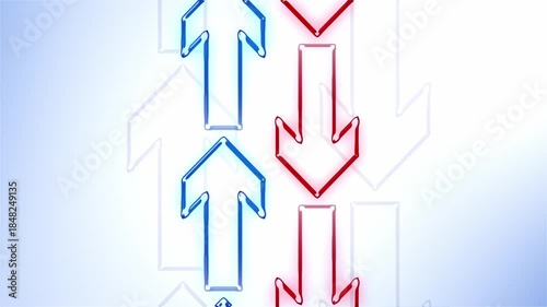 Simple Animation Arrows on White Background