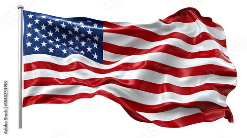Usa flag waving detailed fabric clean backdrop high resolution picture