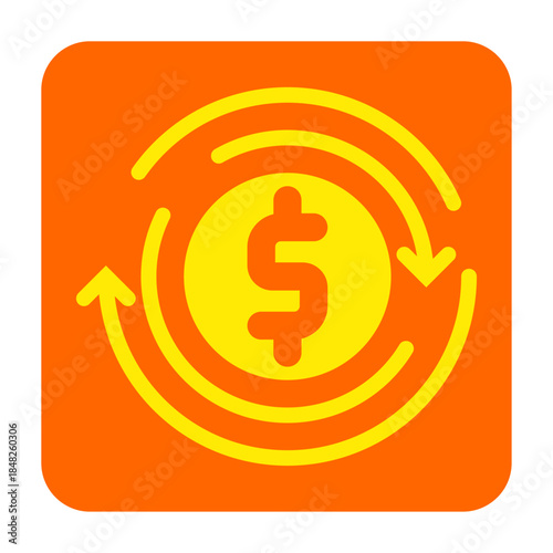 Fin tech vector, clip art, and symbol. Flat design of  fintech concept and simple design