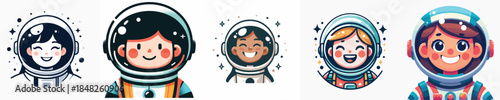 Cute and Adorable Astronaut Character Vector Illustration