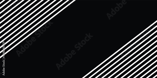 Black oblique straight line background. Masculine dark linear abstract wallpaper. Elegant luxury striped gradient texture. Grey diagonal lines backdrop for flyer, banner, poster, presentation.