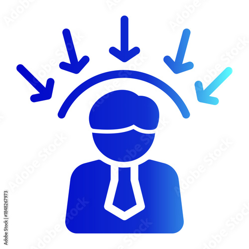 Customer Oriented Audience Focus Icon from Customer Assessment Collection (Glyph Gradient style)