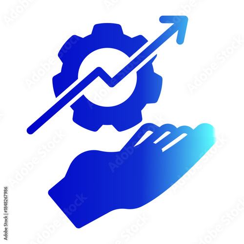 Service Performance Productivity Development Icon from Customer Assessment Collection (Glyph Gradient style)