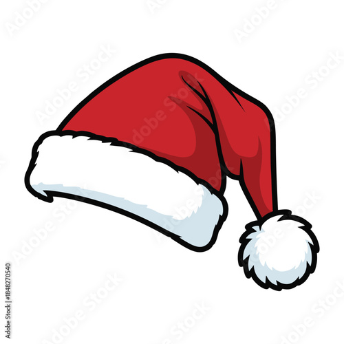 Santa hat christmas holiday festive season celebration winter icon