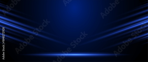 Abstract technology futuristic light blue stripe vertical lines light on blue background 