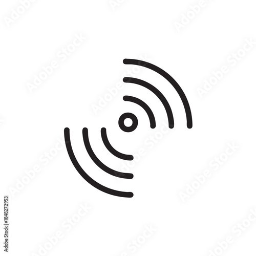 Simple sound wave icon representing audio transmission and digital communication