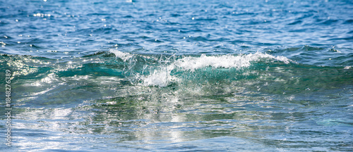 Wallpaper Mural Rolling sea waves movement. Wave background. Soft sea waves. Abstract ocean texture. Transparent sea waves with foam sparkle. Torontodigital.ca