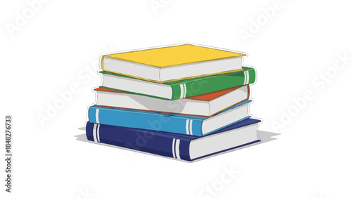 Stack of colorful books on white background for International Education Day  